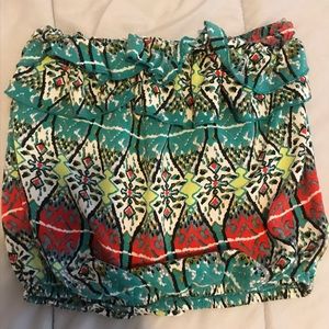 Colorful Ruffled Crop - Top